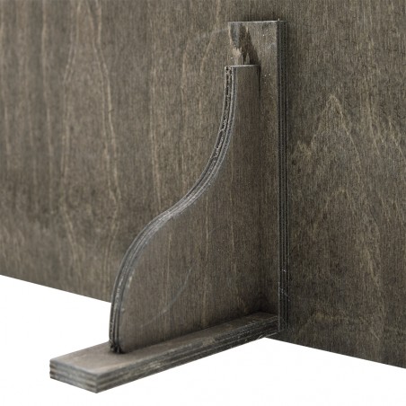 Mensola Portaoggetti 416792 in Legno Colore Noce 20x75cm Rettangolare da Parete