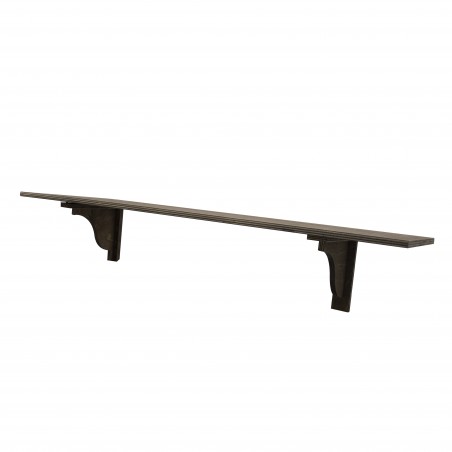 Mensola Portaoggetti 416792 in Legno Colore Noce 20x75cm Rettangolare da Parete