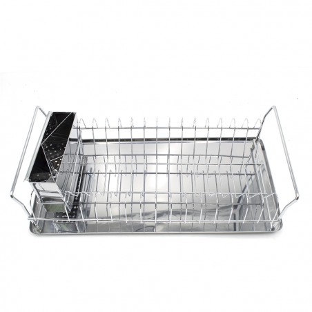 Scolapiatti da Appoggio Acciaio 281883 Scompartimento Posate Vassoio Rimovibile