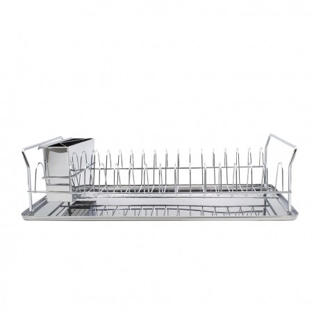 Scolapiatti da Appoggio Acciaio 281883 Scompartimento Posate Vassoio Rimovibile