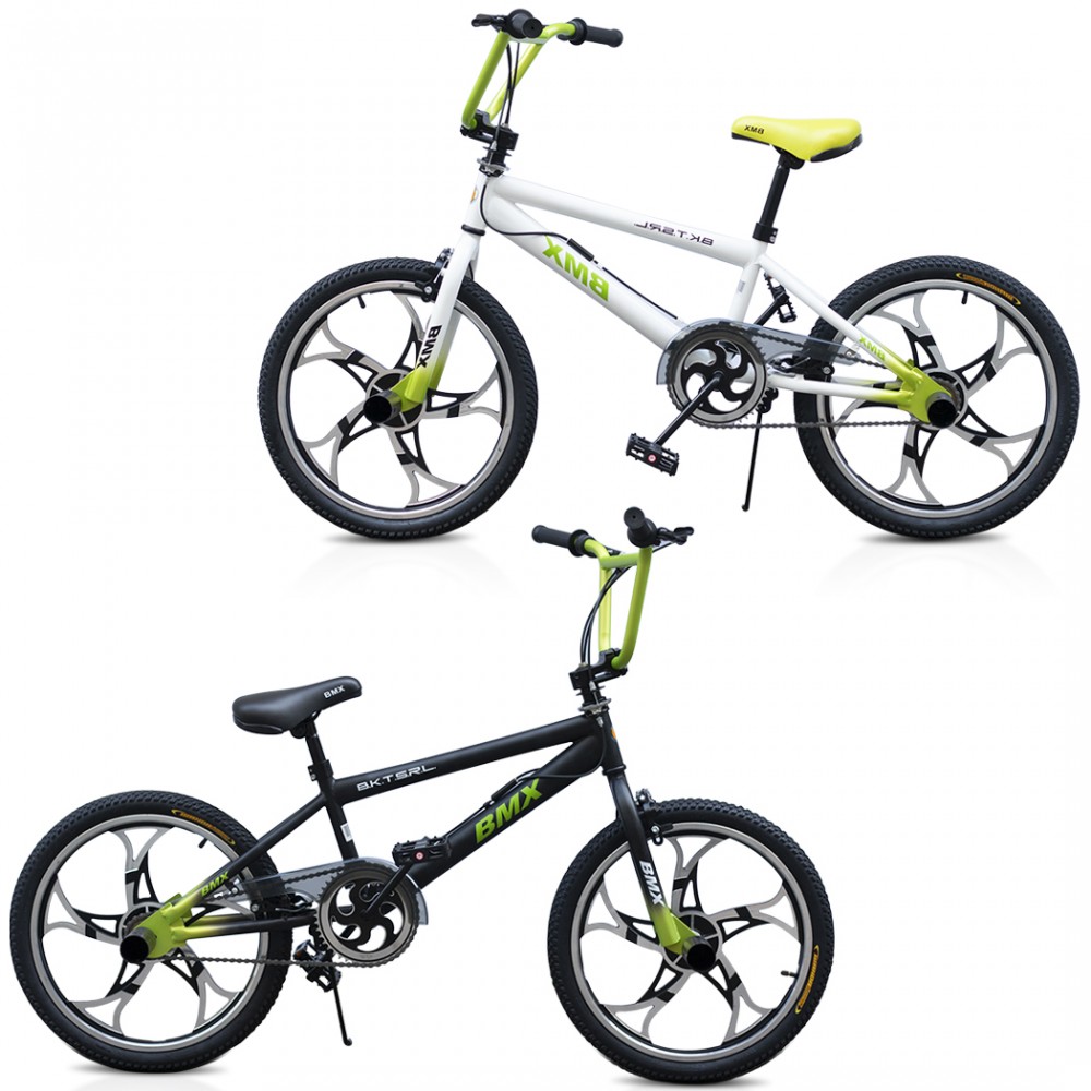Bicicletta BMX ONE WHEEL FreeStyle Taglia 20 Pollici Bici con Cerchi in Lega
