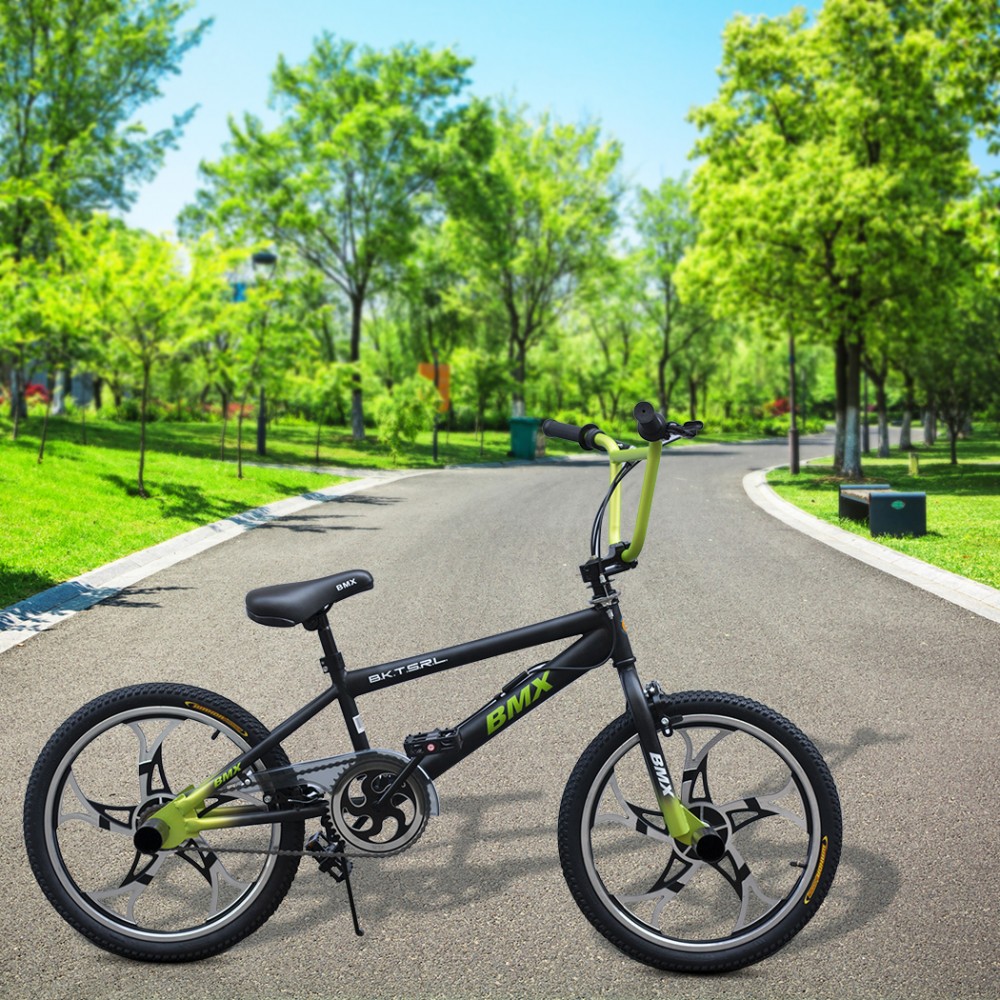 Bicicletta BMX ONE WHEEL FreeStyle Taglia 20 Pollici Bici con Cerchi in Lega