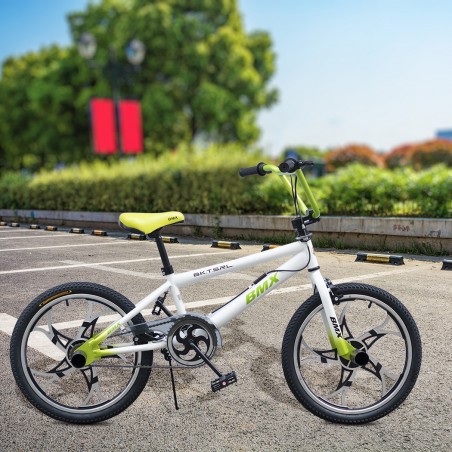 Bicicletta BMX ONE WHEEL FreeStyle Taglia 20 Bici con Cerchi in Lega 6 - 8 anni