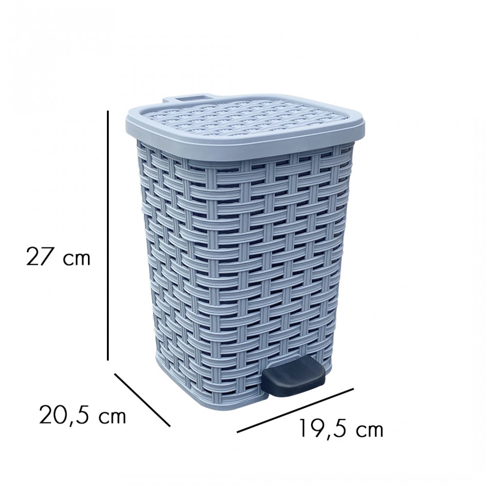 Set 3pz Accessori Bagno Rattan 304643 Cesto...