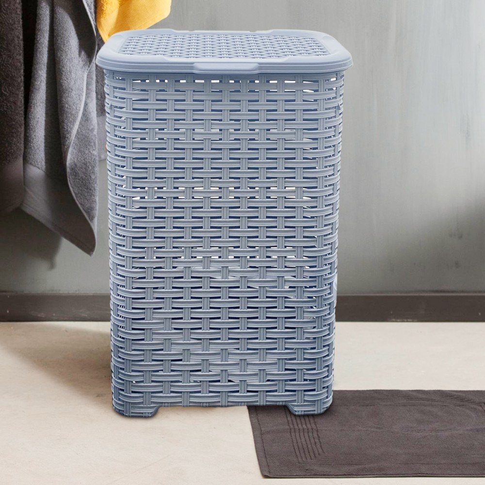 Set 3pz Accessori Bagno Rattan 304643 Cesto...