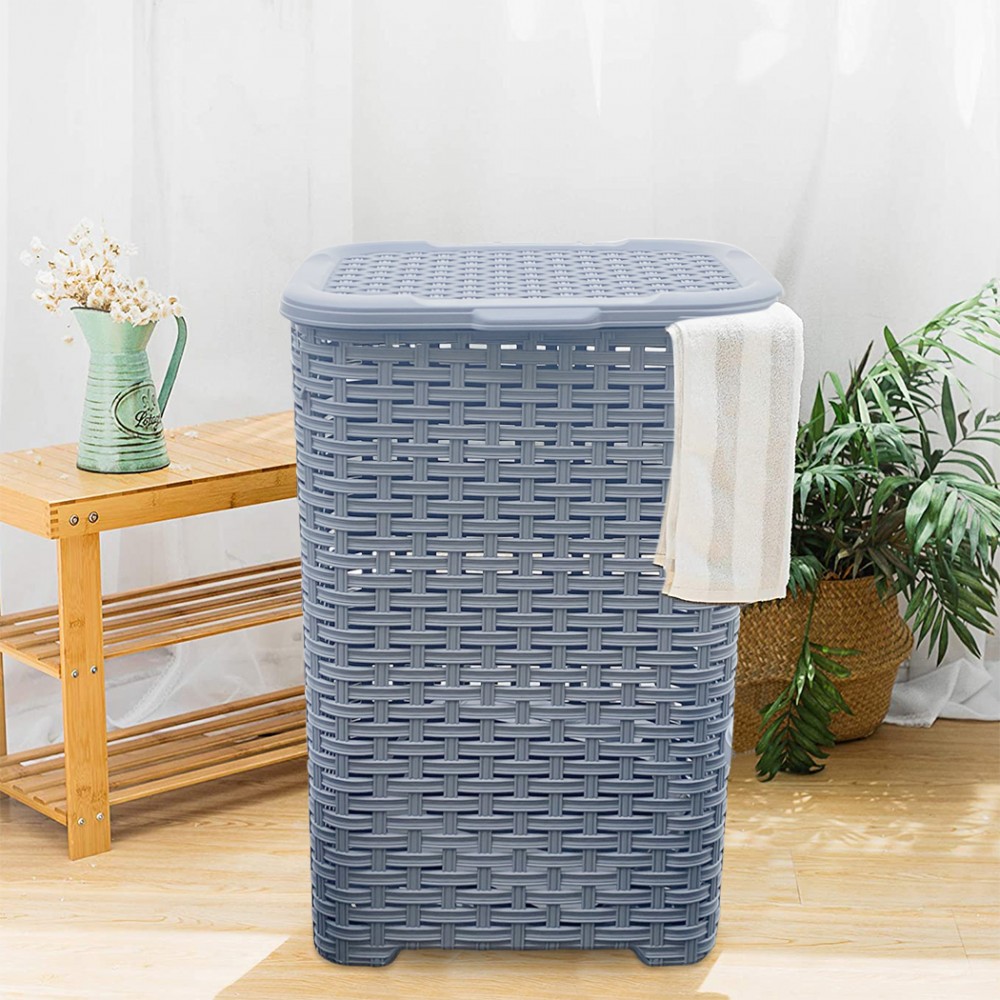 Set 3pz Accessori Bagno Rattan 304643 Cesto...