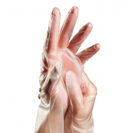 100 pz Guanti Monouso Dealo trasparenti taglia L art. 096283 senza lattice