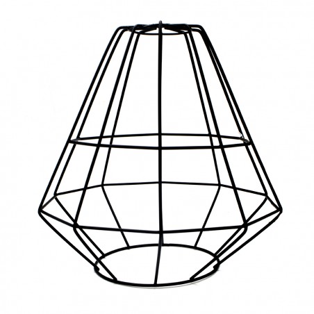 Lampadario a Sospensione Industriale Retrò 019844 Lampada Metallo Nero Forja