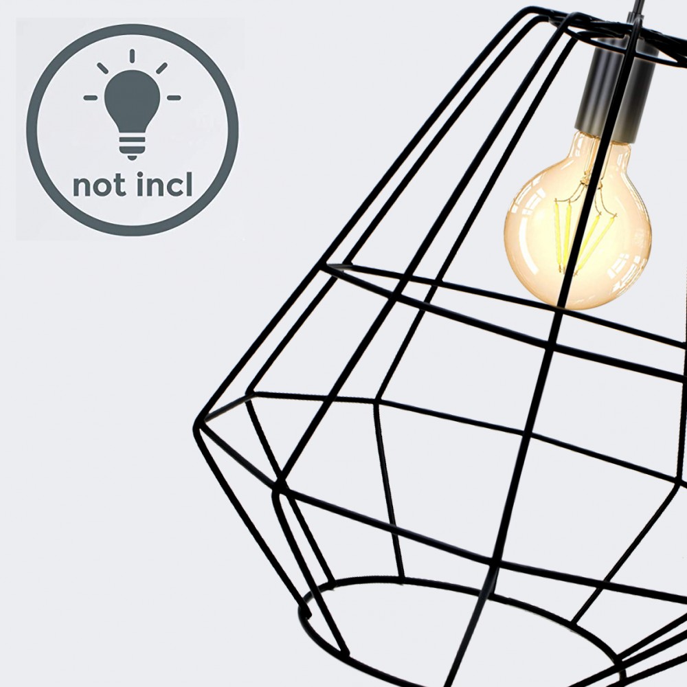 Lampadario a Sospensione Industriale Retrò...