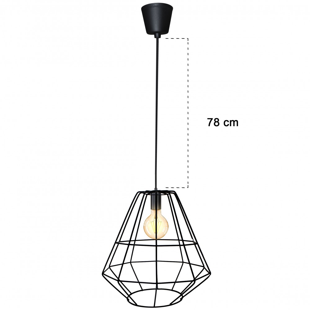 Lampadario a Sospensione Industriale Retrò...