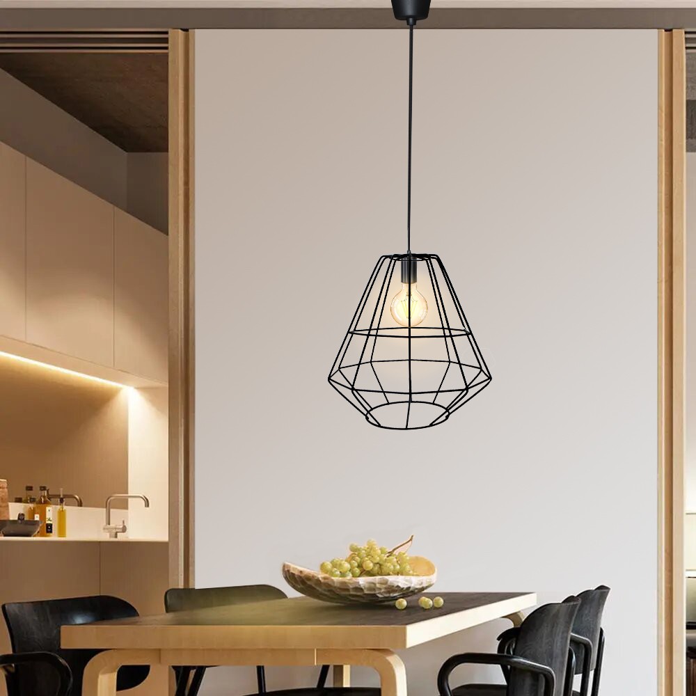 Lampadario a Sospensione Industriale Retrò...