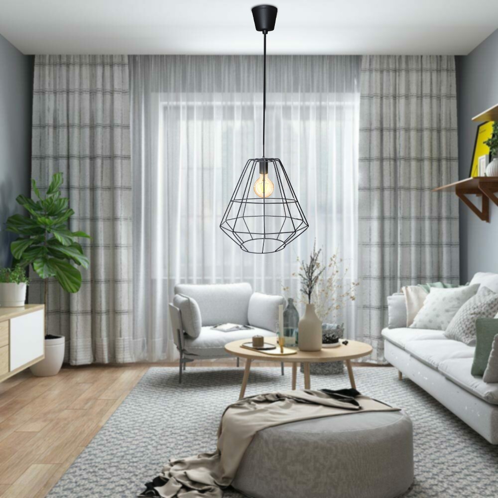 Lampadario a Sospensione Industriale Retrò...