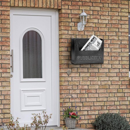 Cassetta per Pubblicità Iron Black Art. 714 in Ferro Verniciato Nero 34x7x25 cm