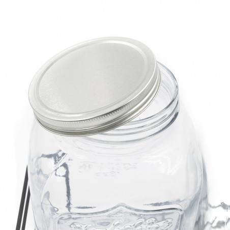 Set 2 Distributori in Vetro 225036 per Bevande con Rubinetto 4 lt con Supporto