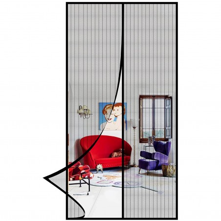 Tenda zanzariera con chiusura magnetica 001480 composta in resina 110 x 220 cm