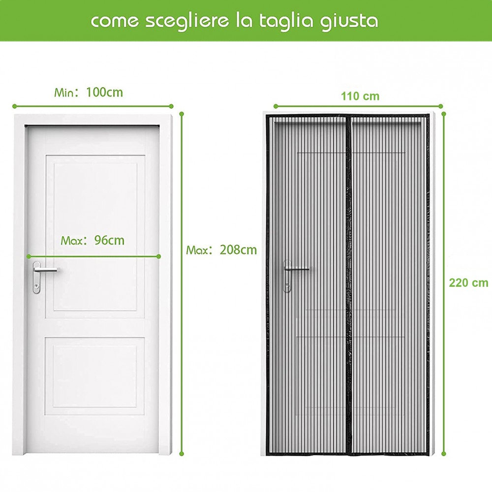 Tenda zanzariera con chiusura magnetica 001480...