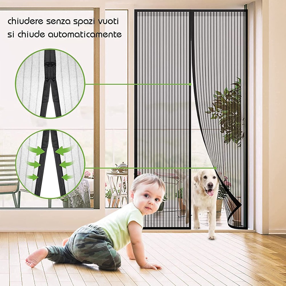 Tenda zanzariera con chiusura magnetica 001480...