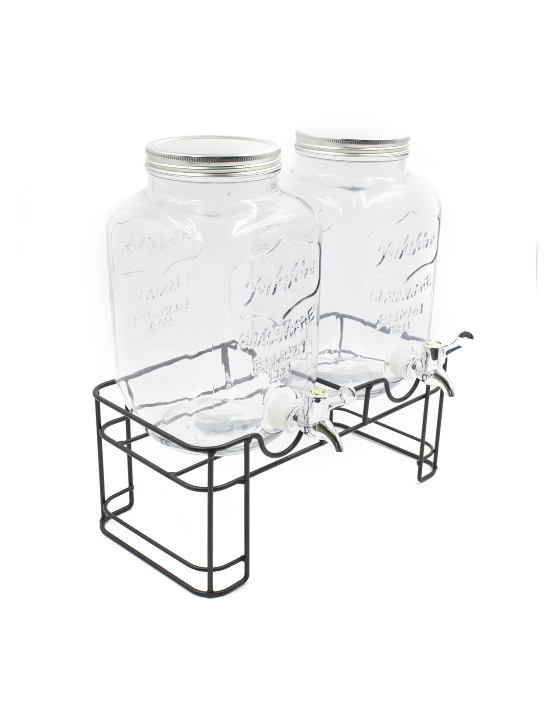 Dispenser per bevande in vetro con rubinetto da 3l 16,5x38cm