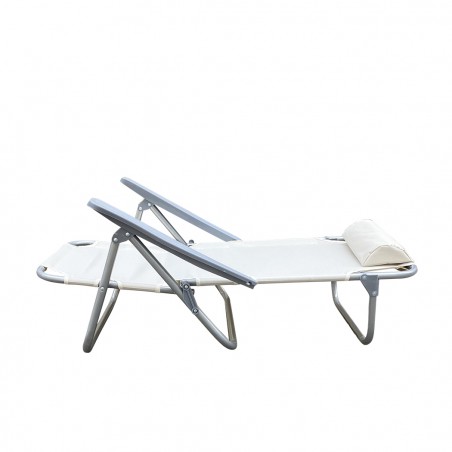 Spiaggina Mare Sdraio Reclinabile Spiaggia FUBUCA Struttura in Ferro con Cuscino