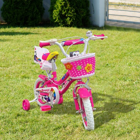 Bicicletta UNICORNO BKT taglia 12 bici per bambina età 2 - 5 anni con rotelle