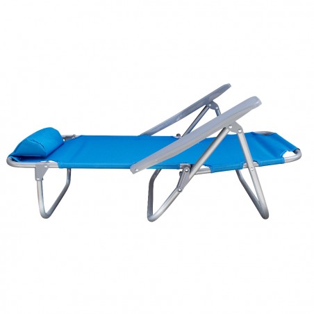 Spiaggina Mare Sdraio Reclinabile Spiaggia FUBUCA Struttura in Ferro con Cuscino