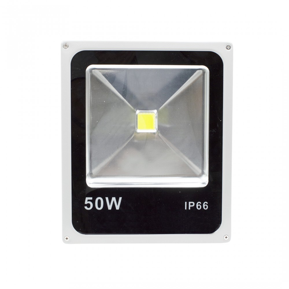 Faro led slim 50w luce fredda con staffa a 120° di angolazione e protezione IP66