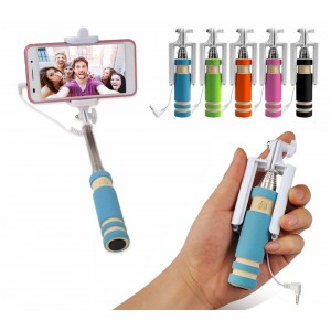 Mini asta per selfie di gruppo solo 15 cm estensibile fino a 48 cm in vari colori pratica e compatta da taschino o borsetta