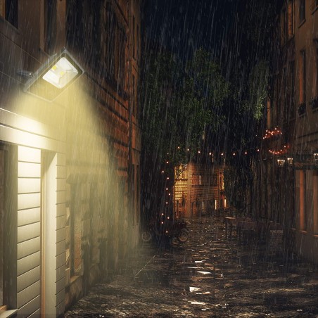 Faro LED 200W Luce Calda per Esterno Impermeabile IP65 con Staffa di Supporto