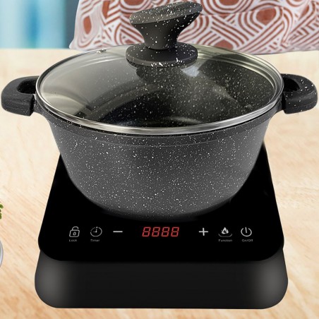 Set Batteria DGBAVARIA 120018 in Pietra Antiaderente Induzione 25 pz con Mestoli