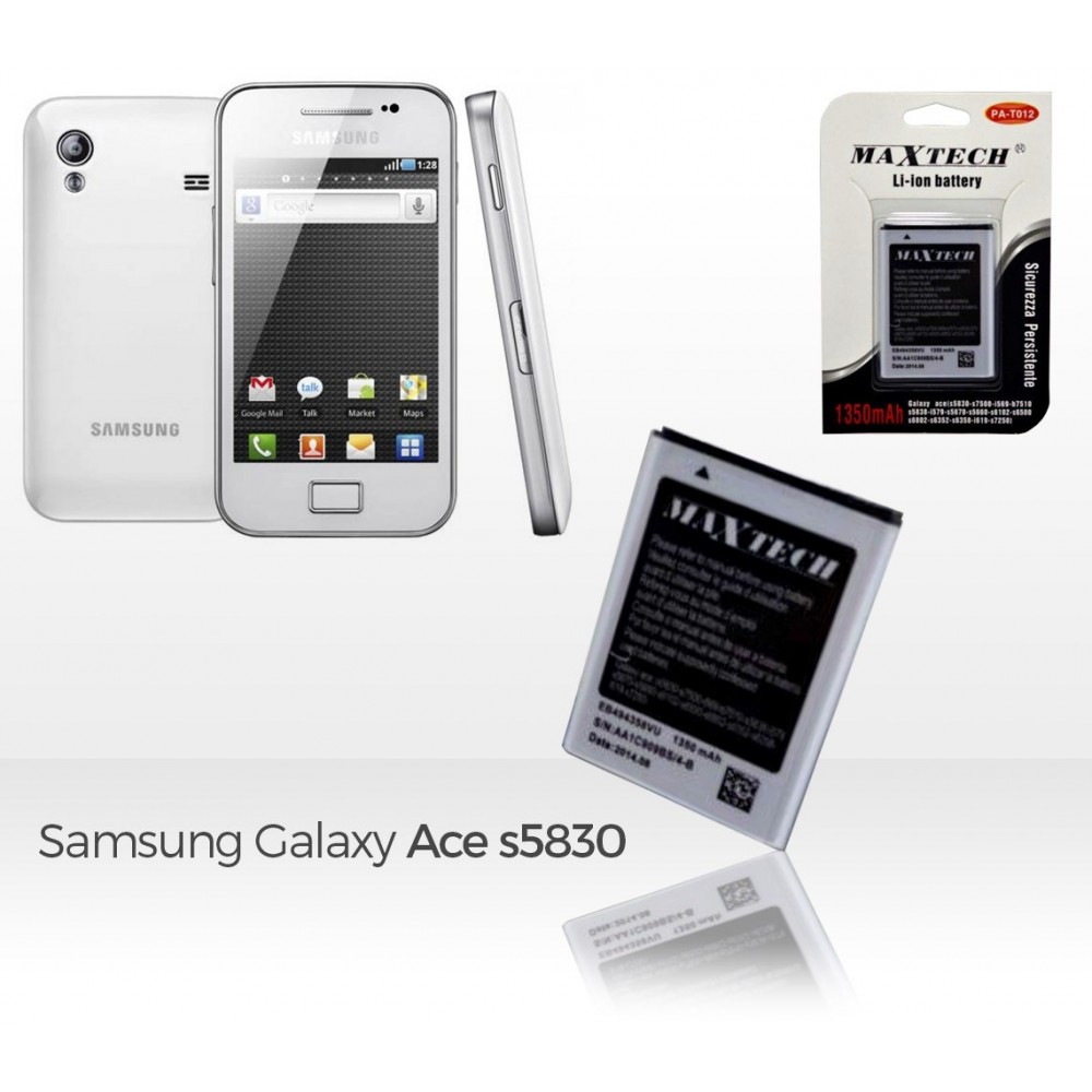 Batteria compatibile Samsung Galaxy Ace e successivi MaxTech Li-ion battery 1350mAh T012