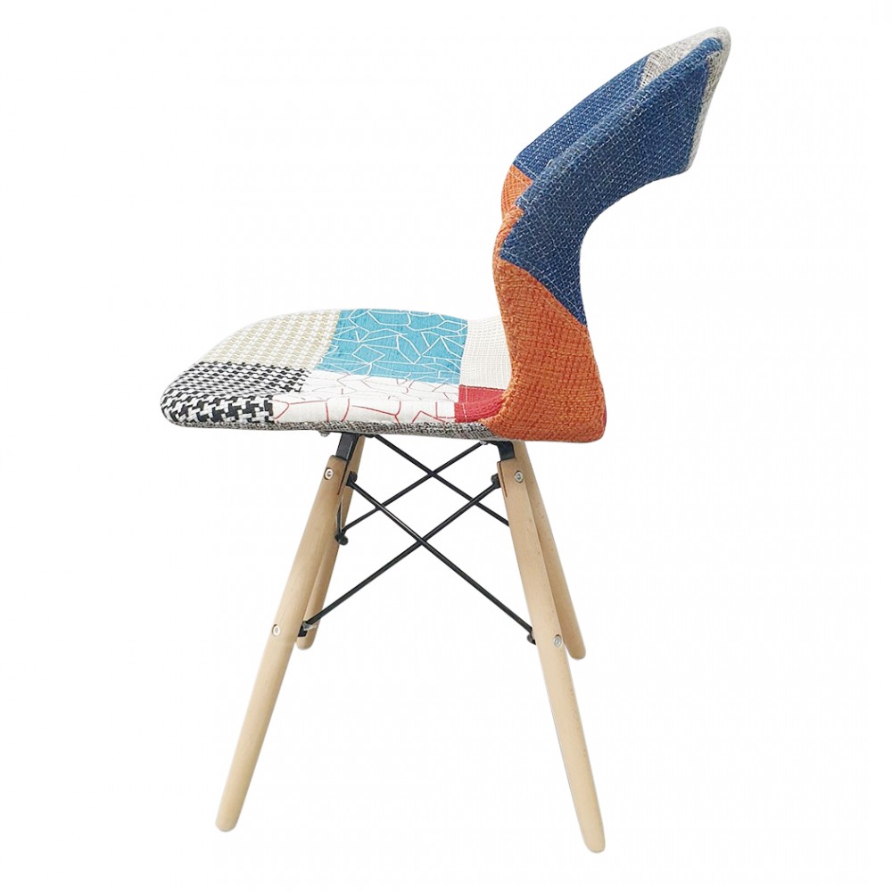 Sedia PARIGI in Patchwork Gambe in Legno Faggio...