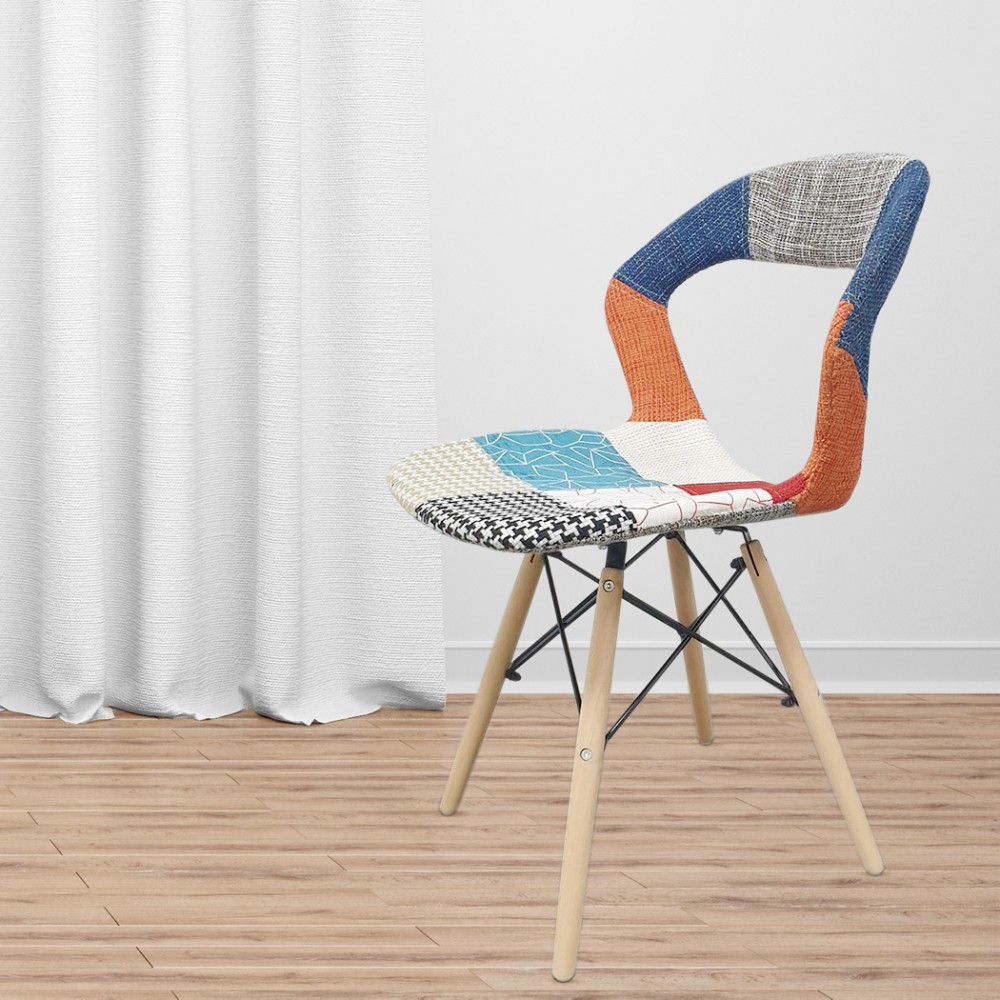 Sedia PARIGI in Patchwork Gambe in Legno Faggio...