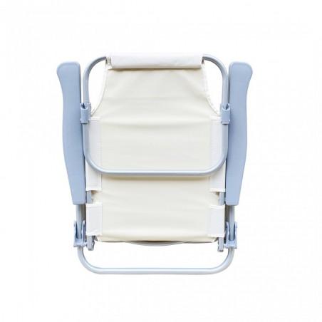 Set 2 pz Spiaggina Mare Sdraio Reclinabile Spiaggia Struttura Ferro con Cuscino