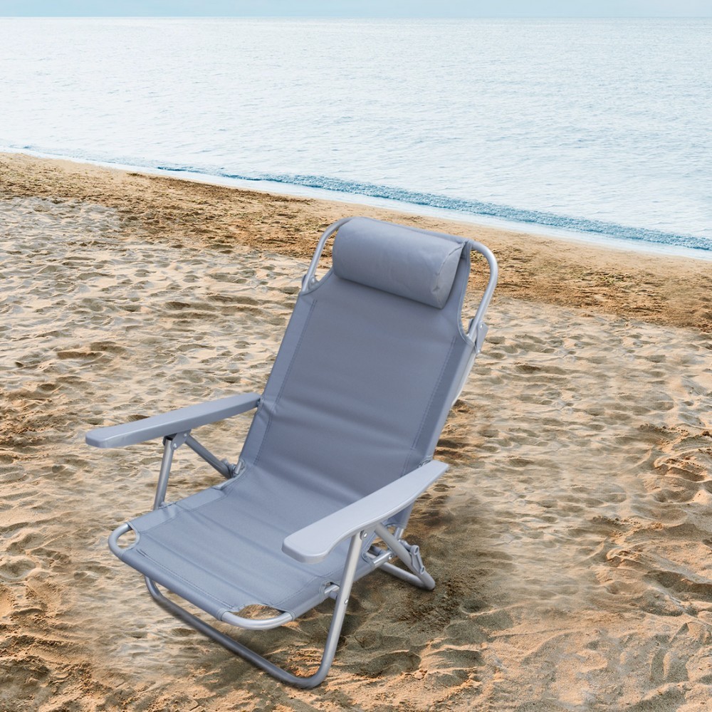 Set 2 pz Spiaggina Mare Sdraio Reclinabile...