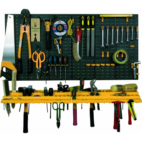 Mensola Portautensili 332 Kit Pannelli Modulari per Attrezzi 50 Ganci Plastica