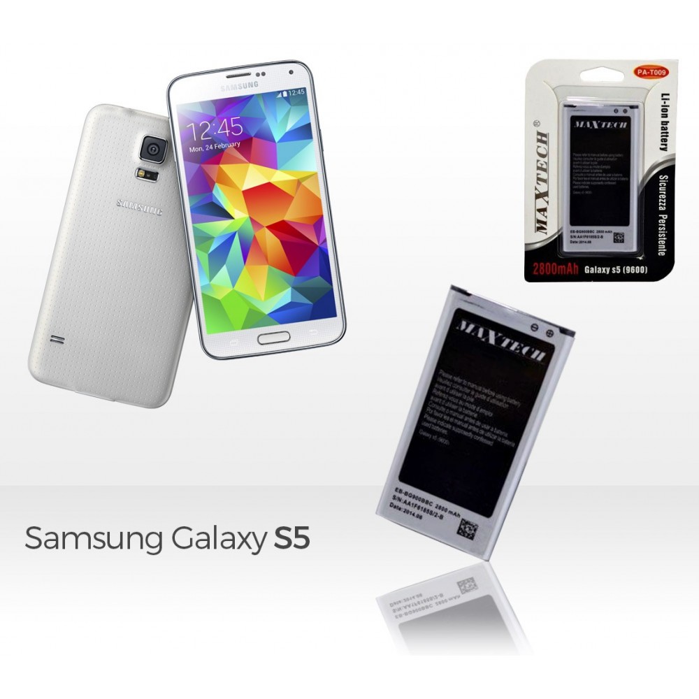 Batteria compatibile Samsung Galaxy s5 9600 MaxTech Li-ion battery 2800mAh T009