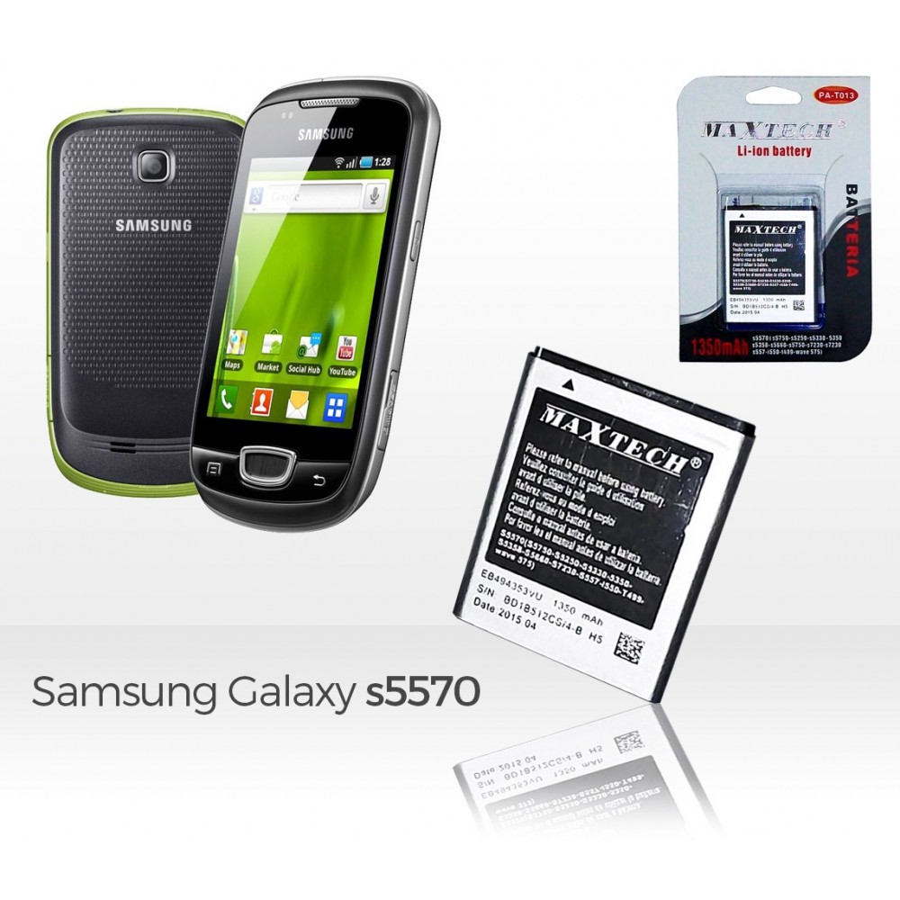 Batteria compatibile Samsung s5570 / Wave e successivi MaxTech Li-ion battery 1350mAh T013