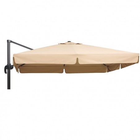 Telo Di Ricambio Per Ombrellone 1.6 X 1.6 M Impermeabile Rete Telo Ombra Tenda Oxford Con Protezione UV E Resistenza Agli Ideali Per Cortile Patio E Campeggio, Grigio Chiaro