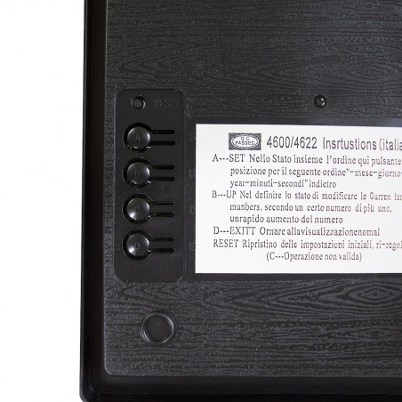 Orologio digitale da parete muro led 146228 calendario temperatura 46x21x2 cm