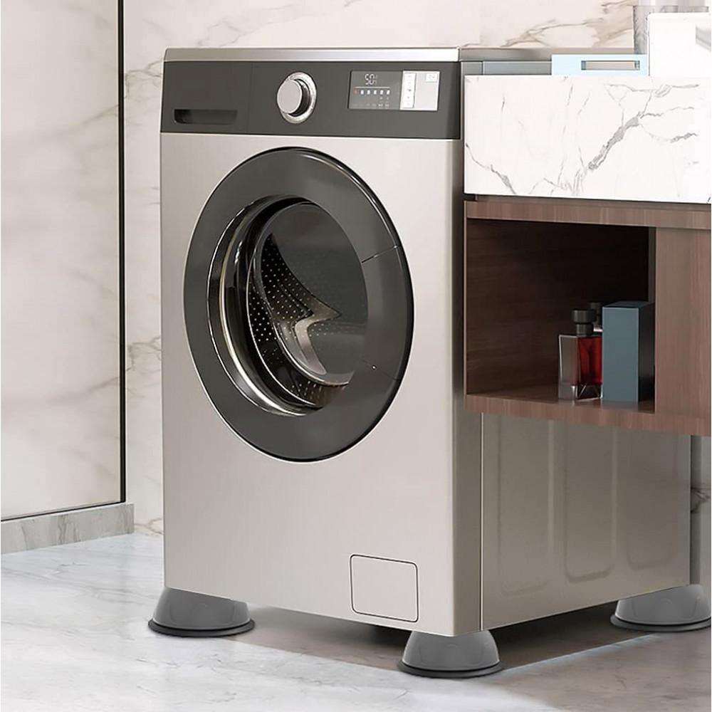 Piedini Antivibrazione Per Lavatrice - Gomma, Antiscivolo, 4 Pezzi, Universali, Spessore 1 Cm, Diametro 10 Cm