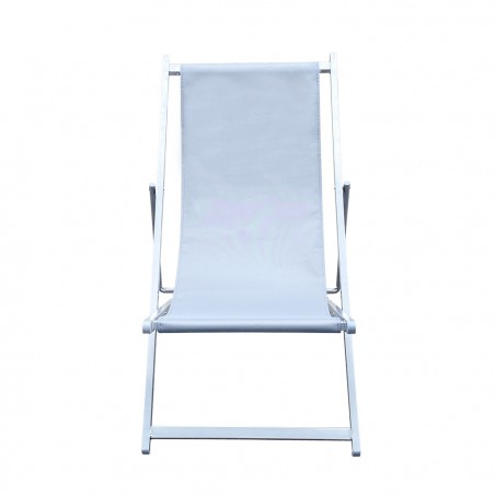 Sedia MATERA Sdraio 3 Posizioni Pieghevole Struttura in Ferro e Tessuto Oxford