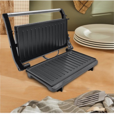 Bistecchiera Elettrica JCPB-215 Piastre Antiaderenti 800W Pareti in Acciaio