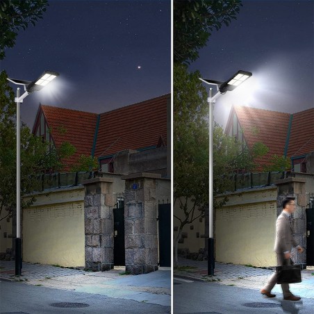 Lampione led a pannello solare 294001 sensore di movimento 400W protezione IP65