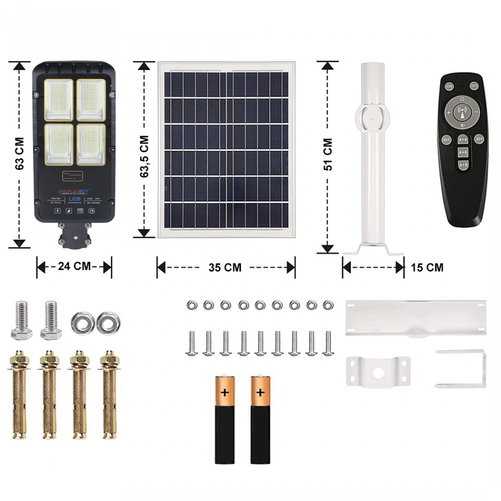 Lampione led a pannello solare 294001 sensore...