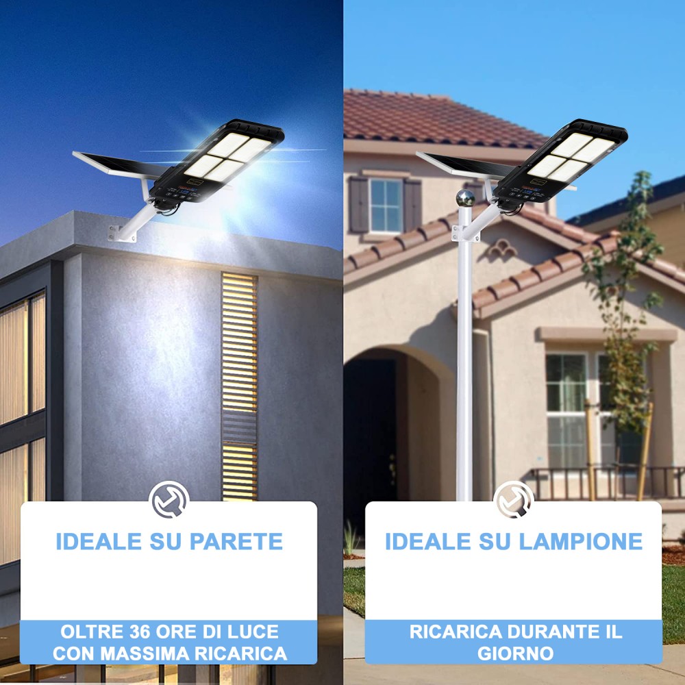Lampione led a pannello solare 294001 sensore...