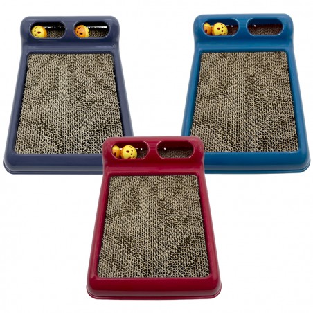 Tiragraffi FLIPPER 10595 Gioco con 2 Palline per Gatti con Cartone Ondulato