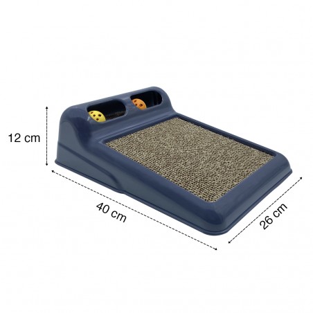 Tiragraffi FLIPPER 10595 Gioco con 2 Palline per Gatti con Cartone Ondulato