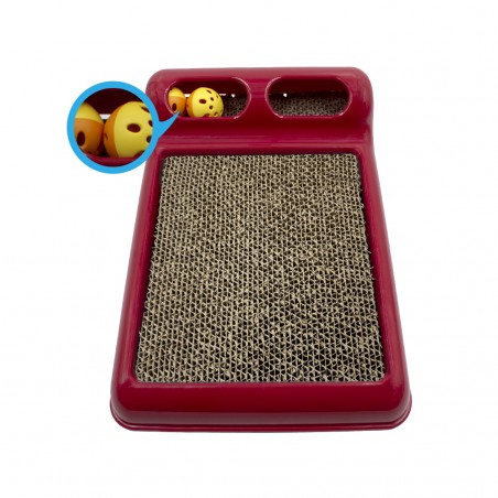 Tiragraffi FLIPPER 10595 Gioco con 2 Palline per Gatti con Cartone Ondulato