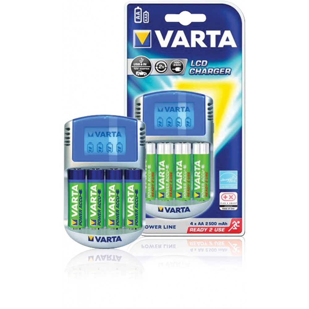 Caricabatterie Varta Display LCD per Ricarica...