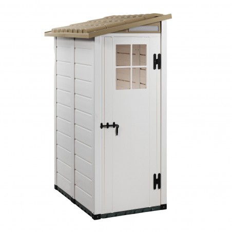 Casetta PVC per Giardino Garden Cottage Tuscany Monoblocco Beige 82x122x206 cm